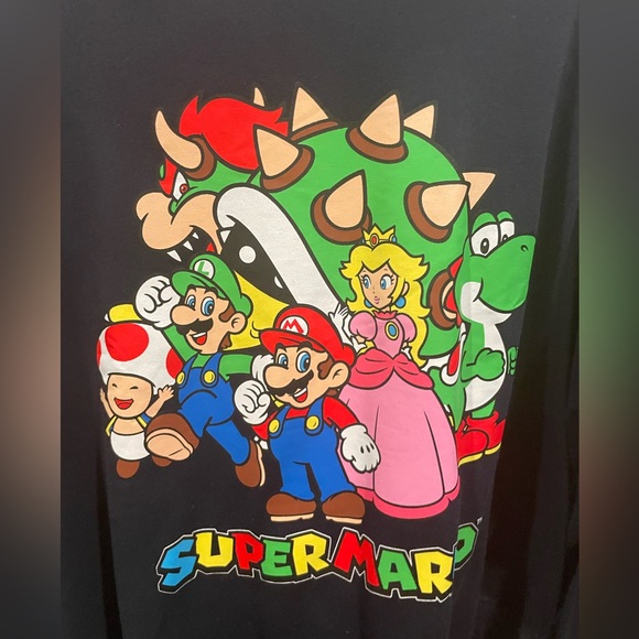 Super Mario sweater women’s XL blue with bowser, peach Luigi pullover - Picture 4 of 4